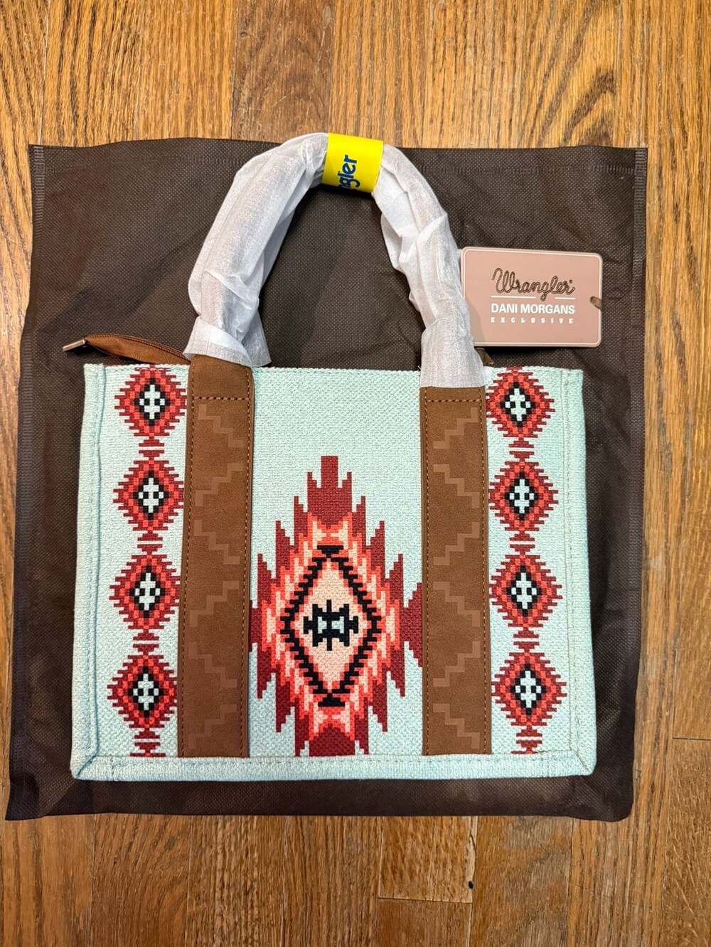Wrangler Dani Morgans Exclusive Southwestern Print Small Canvas Tote Bag